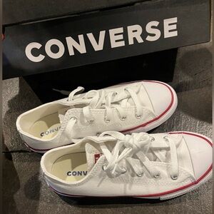 Brand New White Converse.  Size 2.